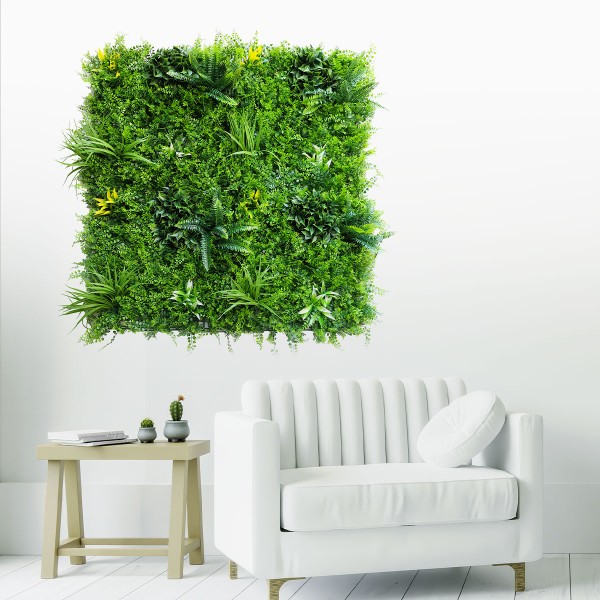 Mur Vegetal Artificiel Fougère Dense au M²